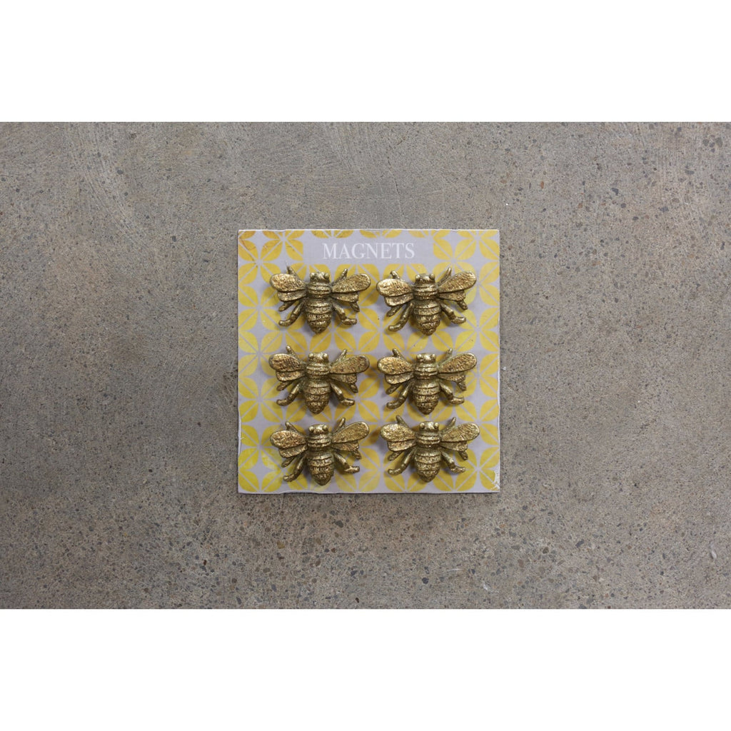Pewter Bee Refrigerator Magnets Set