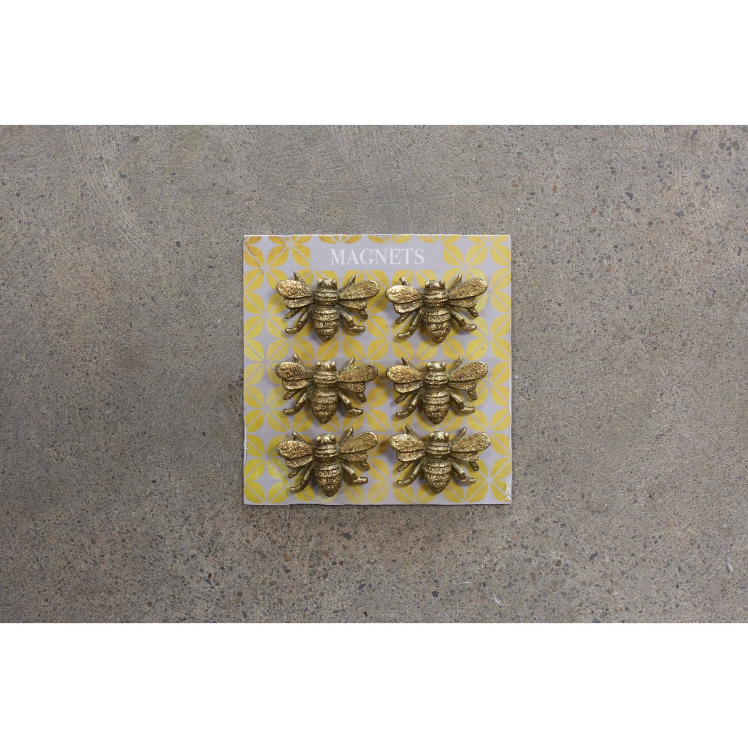 Pewter Bee Refrigerator Magnets Set