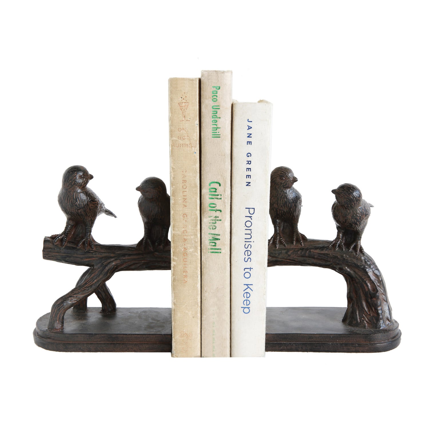 Antiqued Bird Cast Bookends