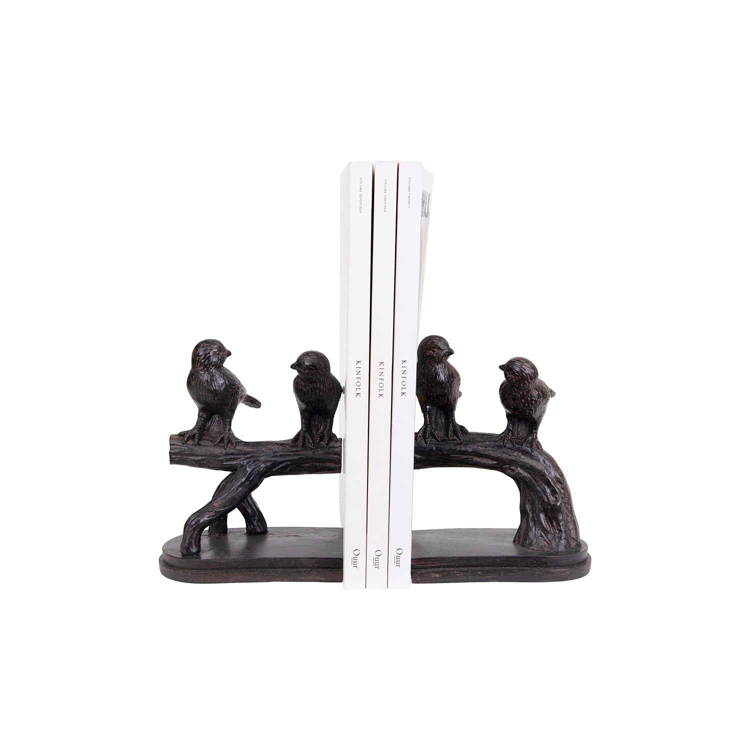 Antiqued Bird Cast Bookends