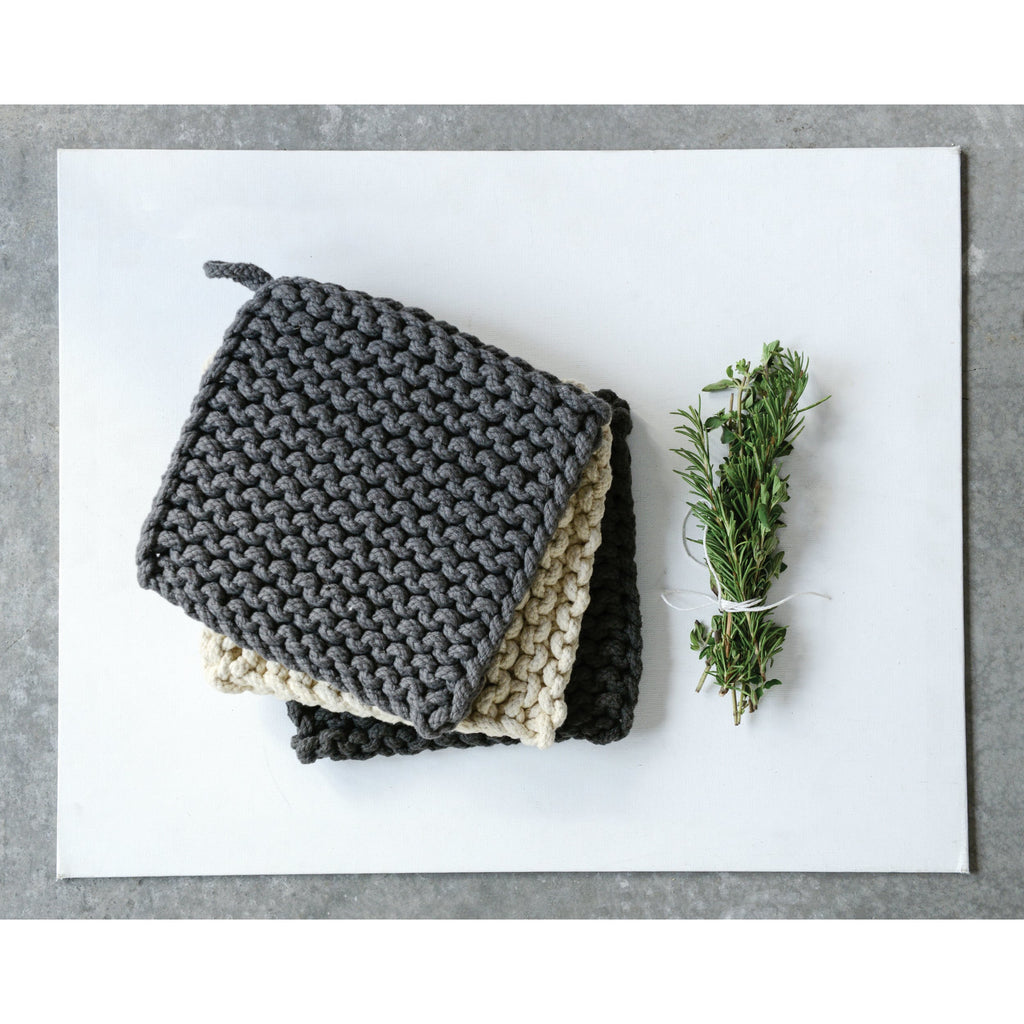Hand-Crocheted Cotton Pot Holder — Backyard Farmer-Multicolor