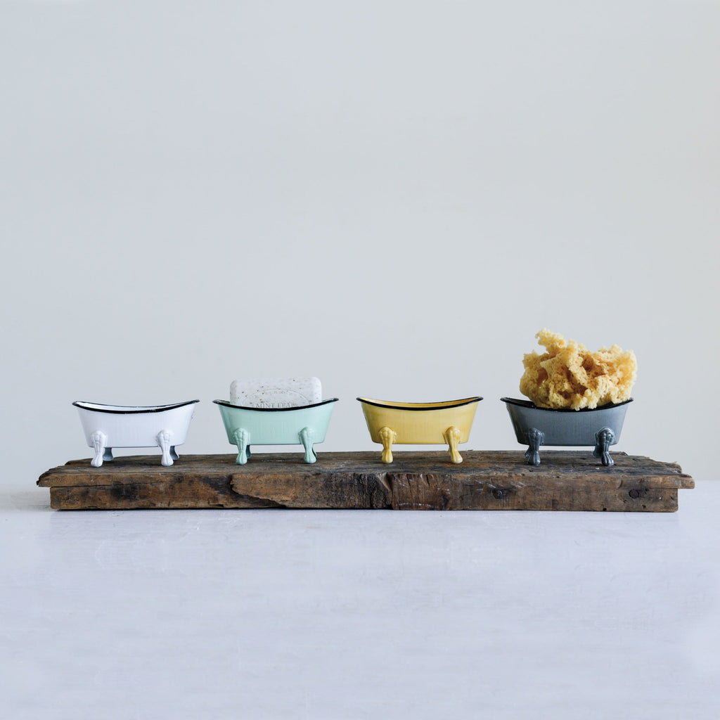 Light Wood Soap Dish Tub