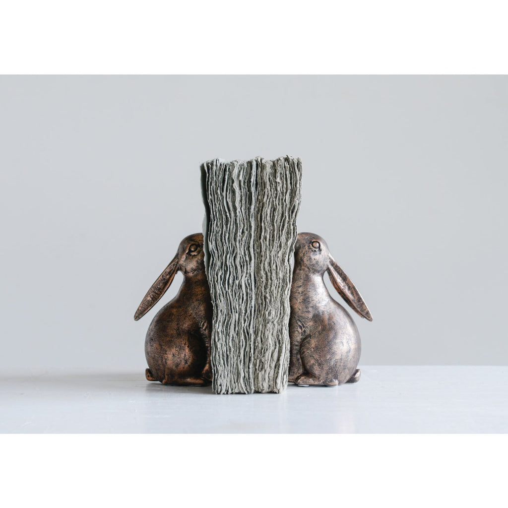 Whimsical Bunny Bookends Pair