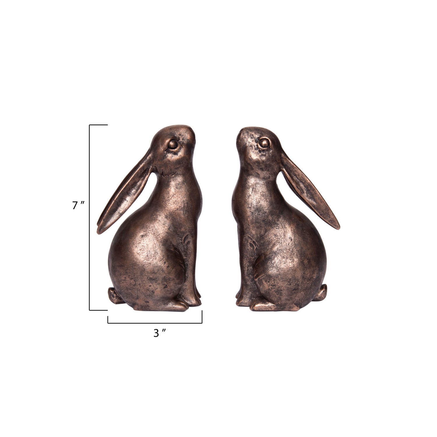 Whimsical Bunny Bookends Pair