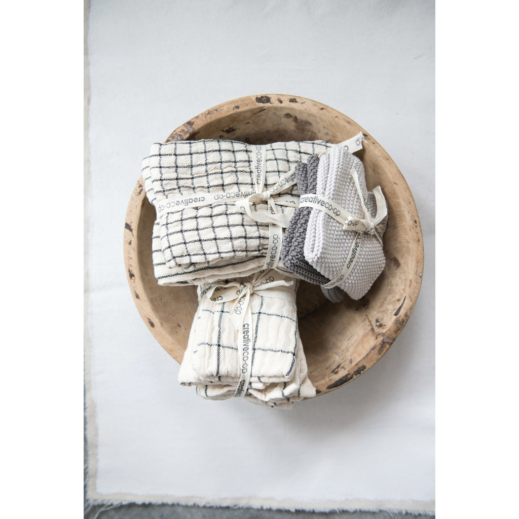 Neutral Stripe Cotton Tea Towel