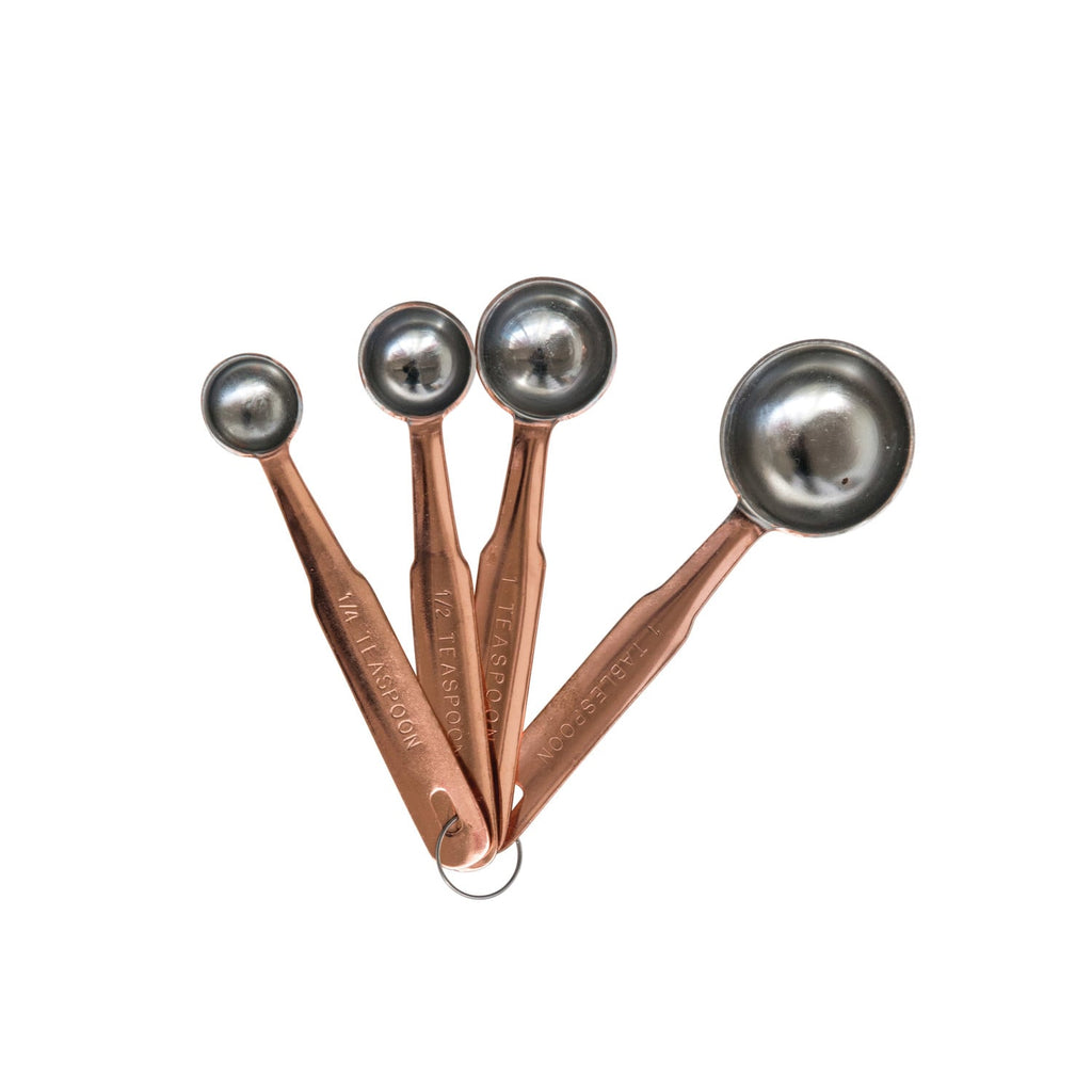 Copper-Finish Stainless Steel Measuring Spoons Set