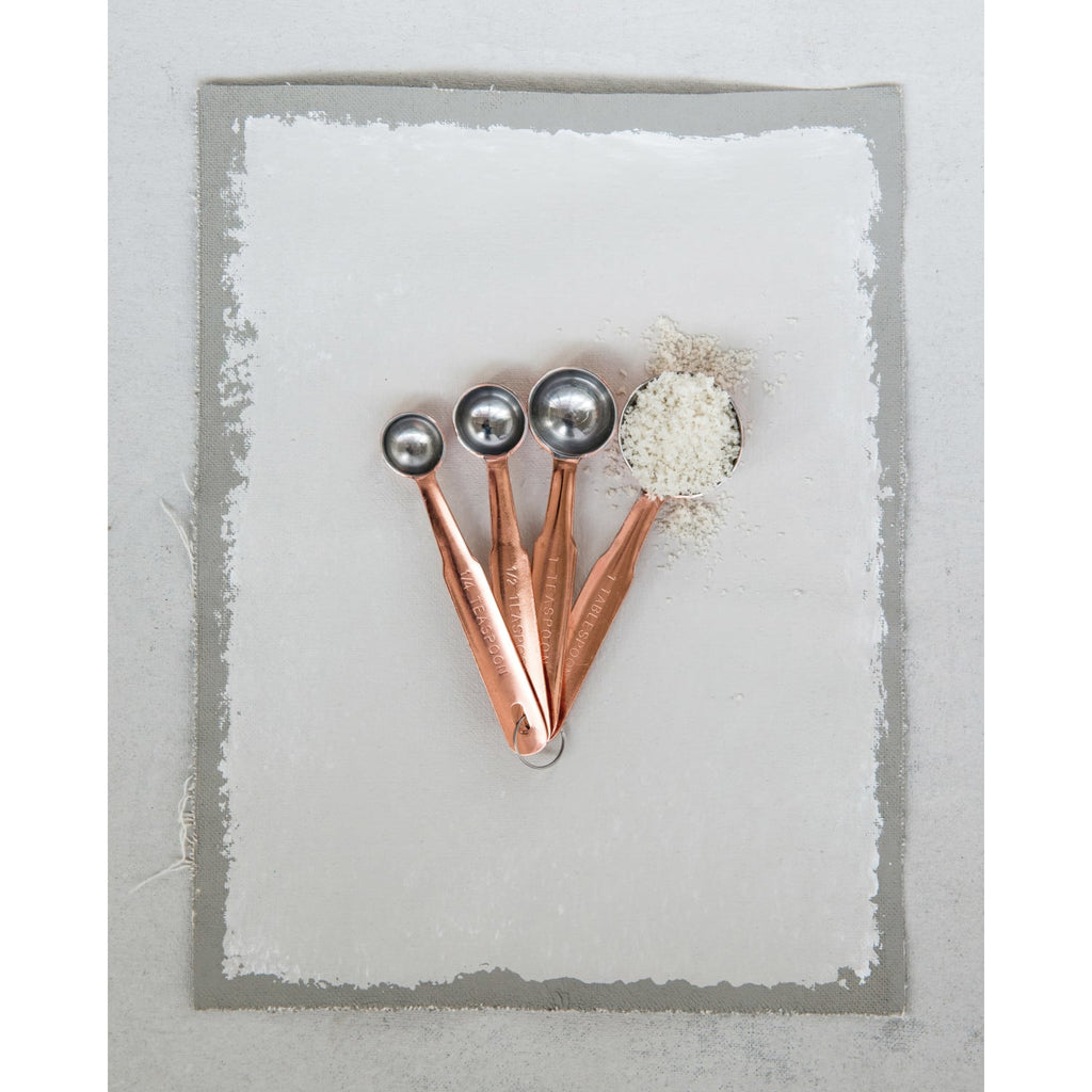 Copper-Finish Stainless Steel Measuring Spoons Set