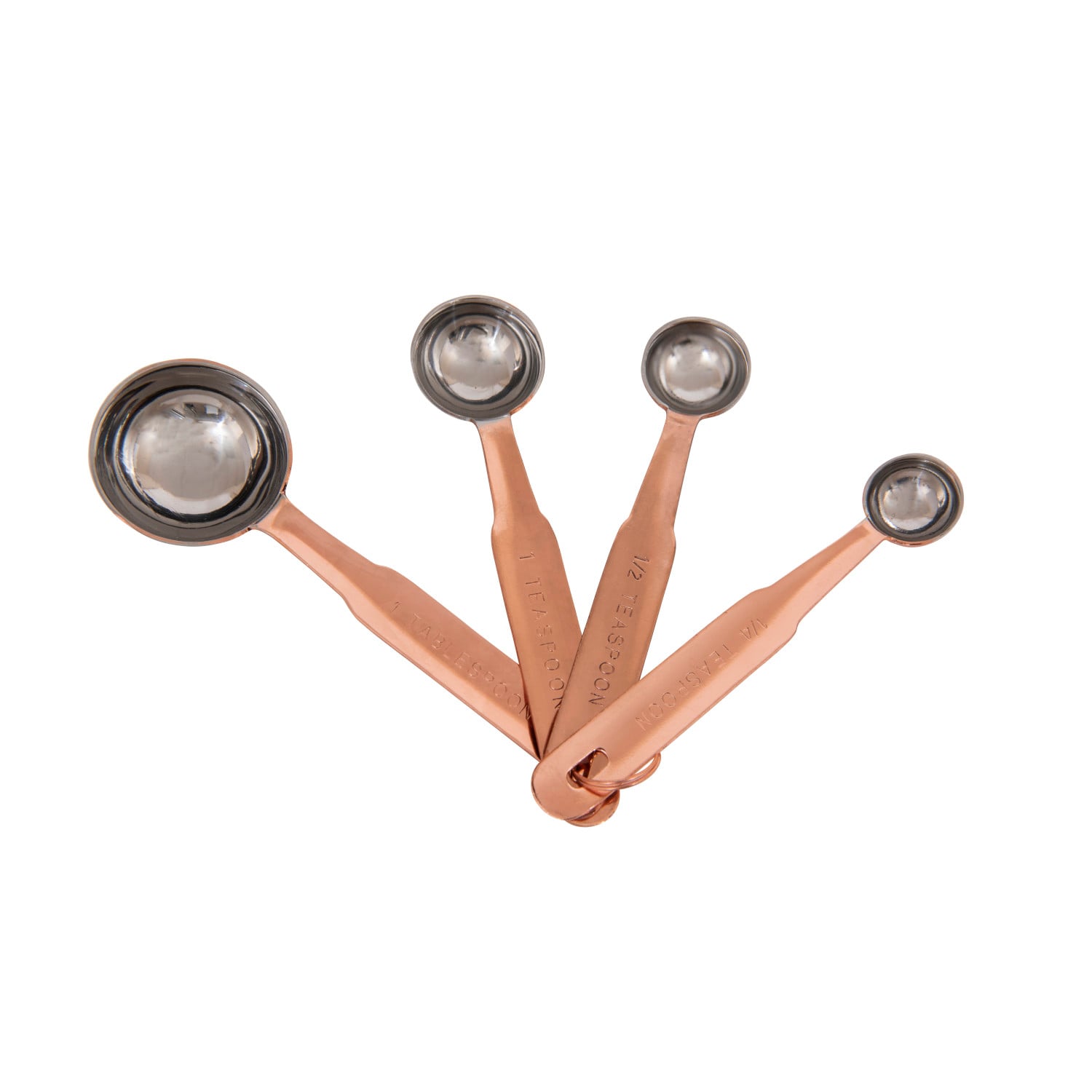 Copper-Finish Stainless Steel Measuring Spoons Set