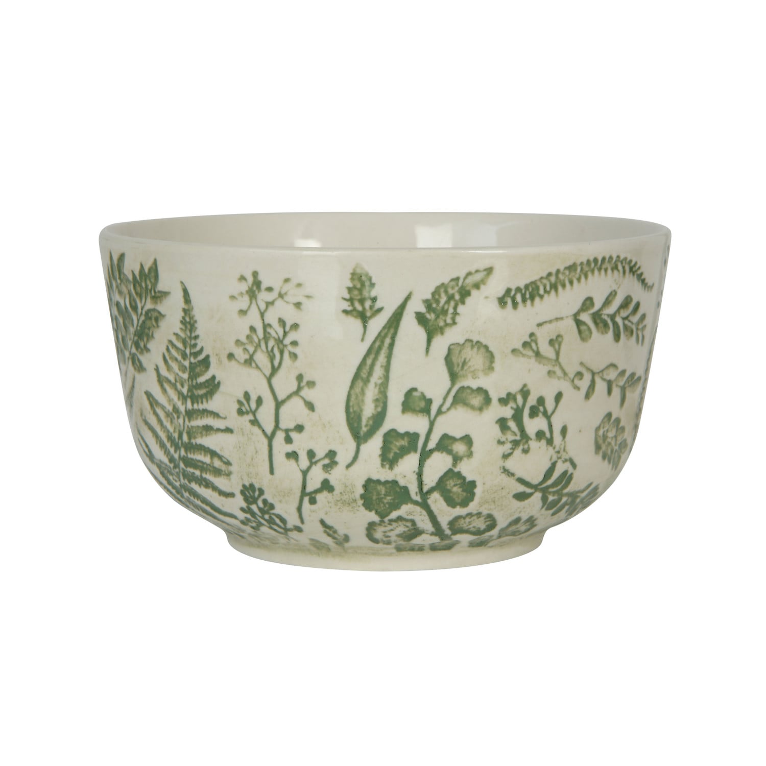 Stamped Green Stoneware Accent Plate