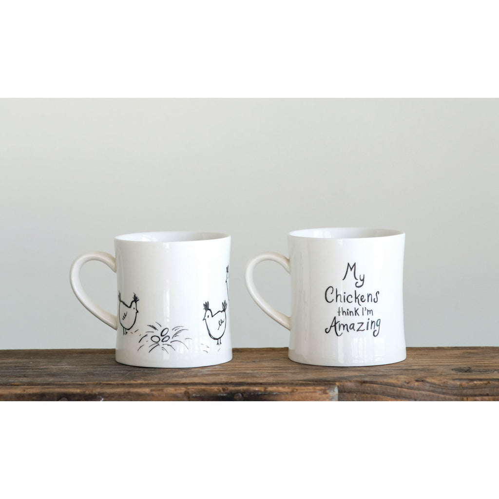 Country Chicken Stoneware Mug — Amazing
