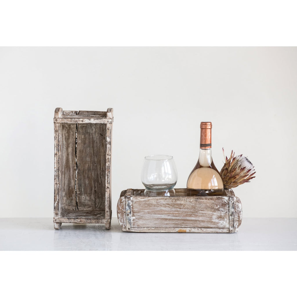 Antiqued Wooden Brick Mould Decor