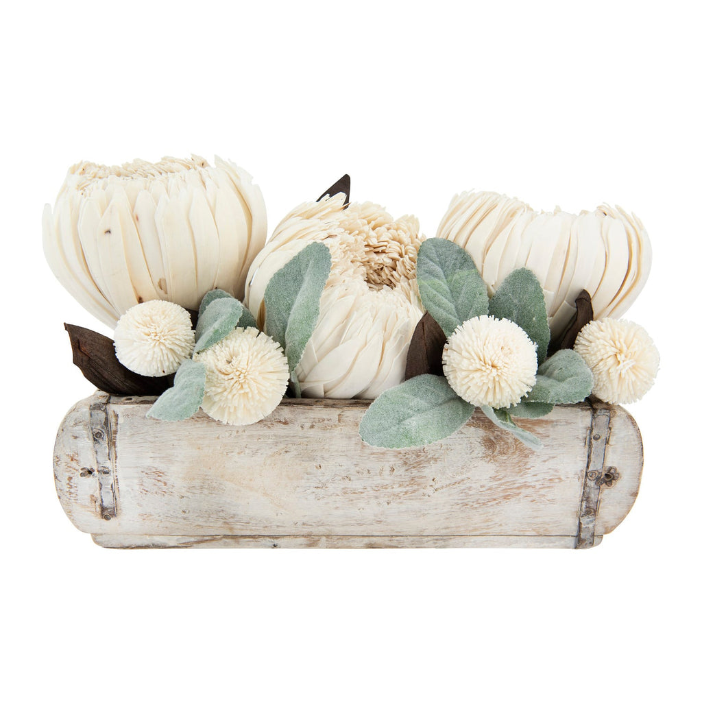 Antiqued Wooden Brick Mould Decor