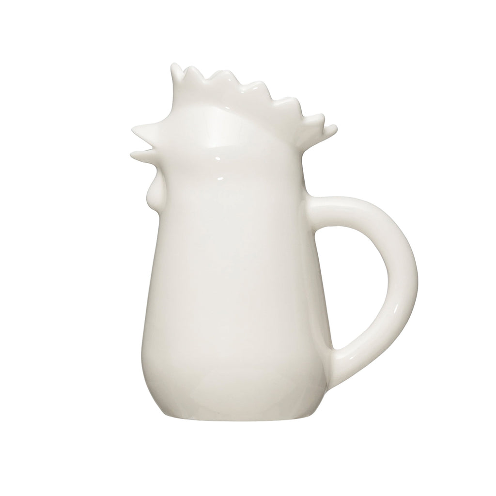 Chicken-Shaped Stoneware Creamer