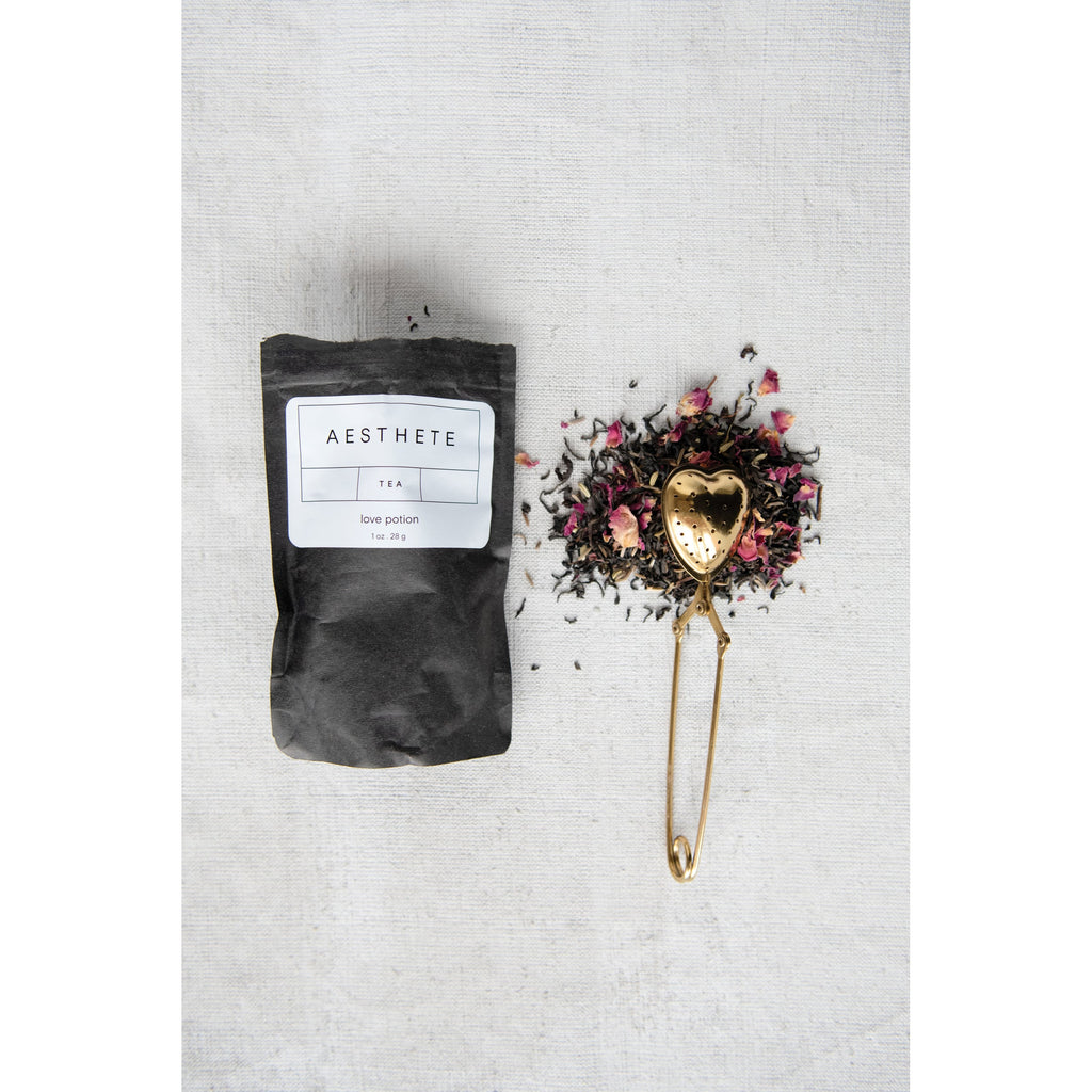 Heart-Shaped Metal Tea Strainer