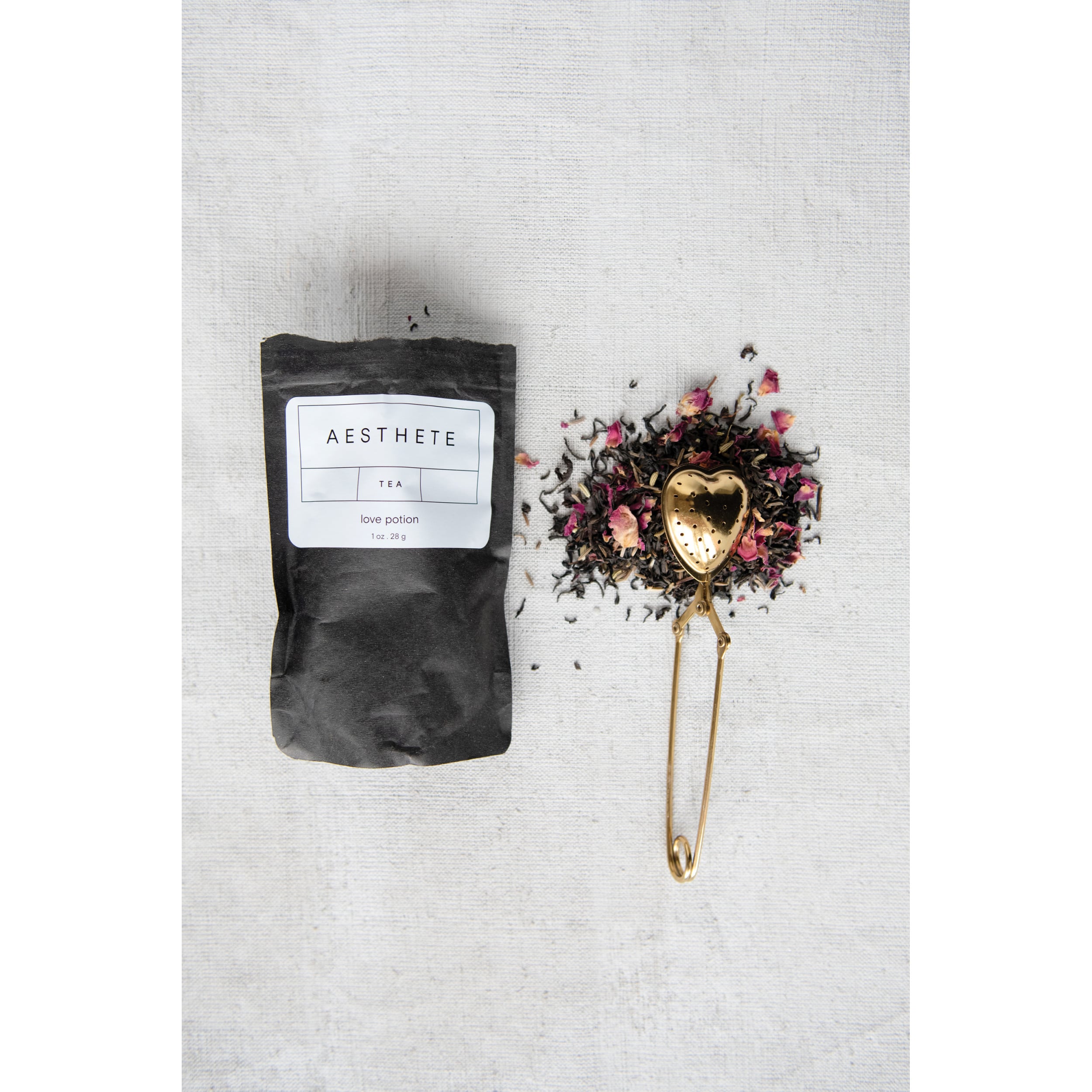 Heart-Shaped Metal Tea Strainer