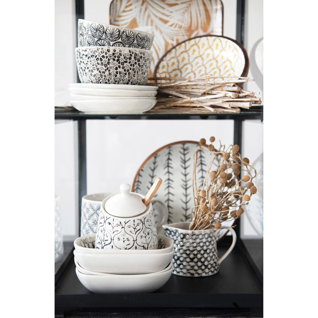 Hand-Stamped Patterned Bowl