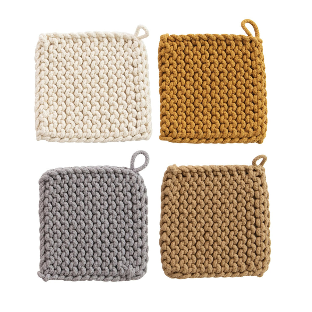 Hand-Crocheted Cotton Pot Holder — Botanist