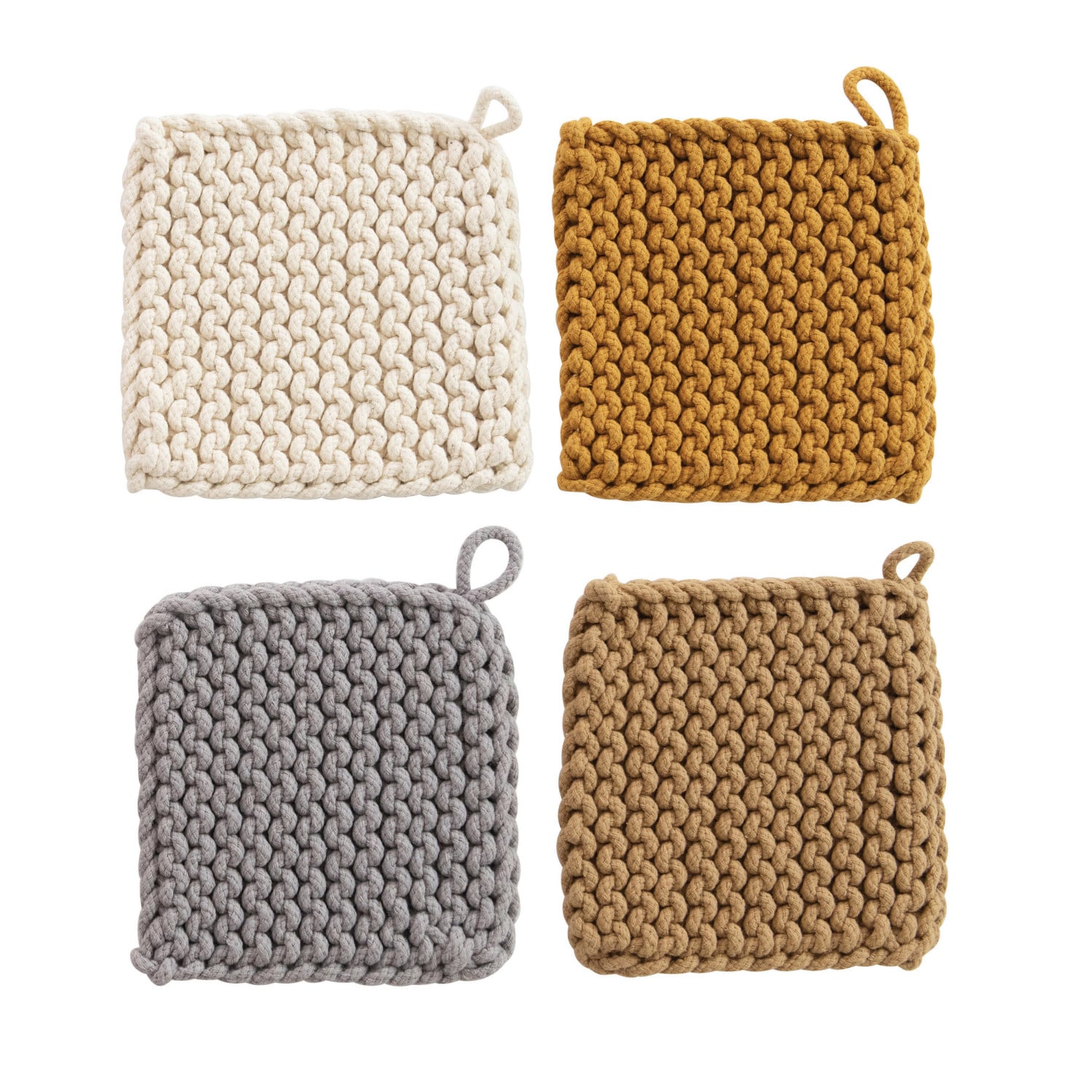 Hand-Crocheted Cotton Pot Holder — Botanist