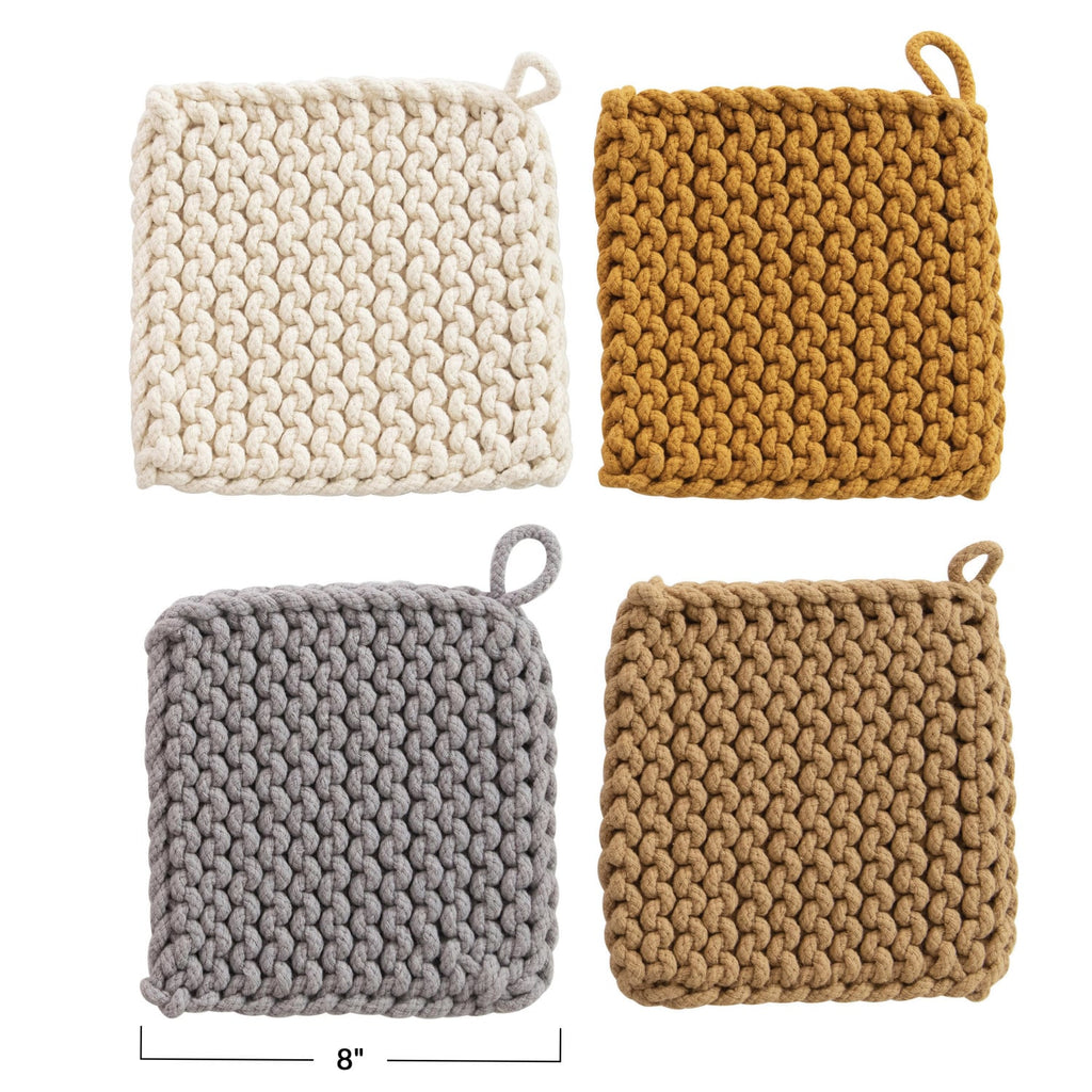 Hand-Crocheted Cotton Pot Holder — Botanist
