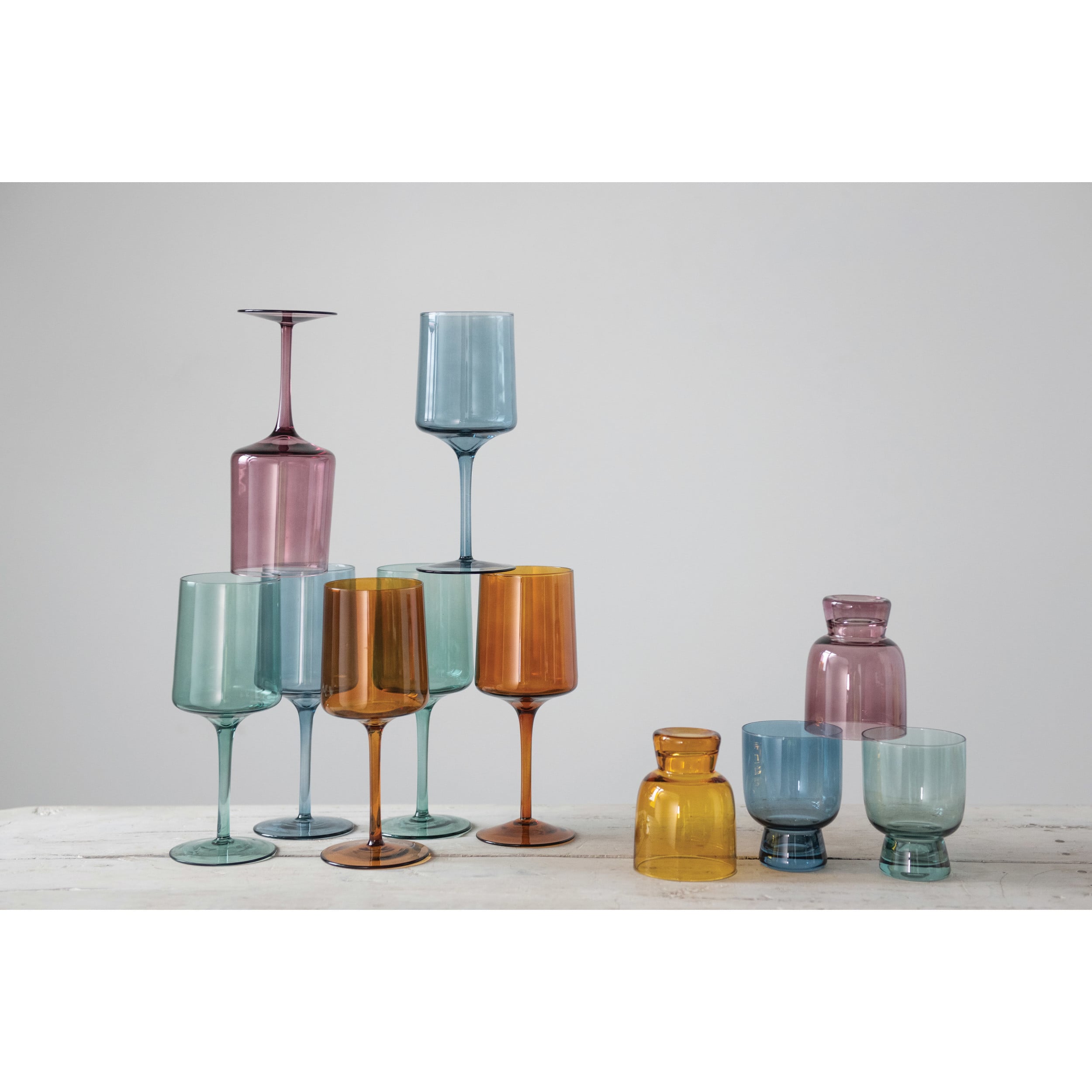 Blush Stemmed Wine Glass