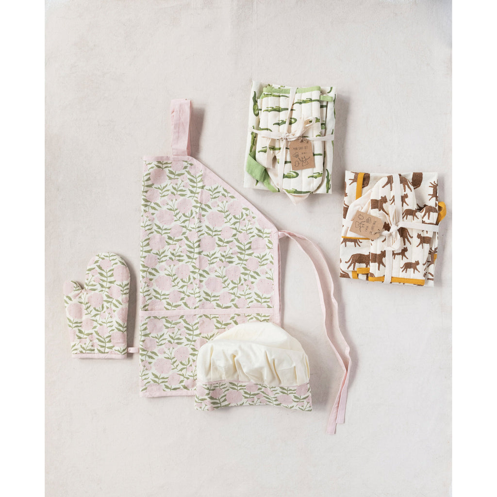Children's Cotton Alligator Apron Set