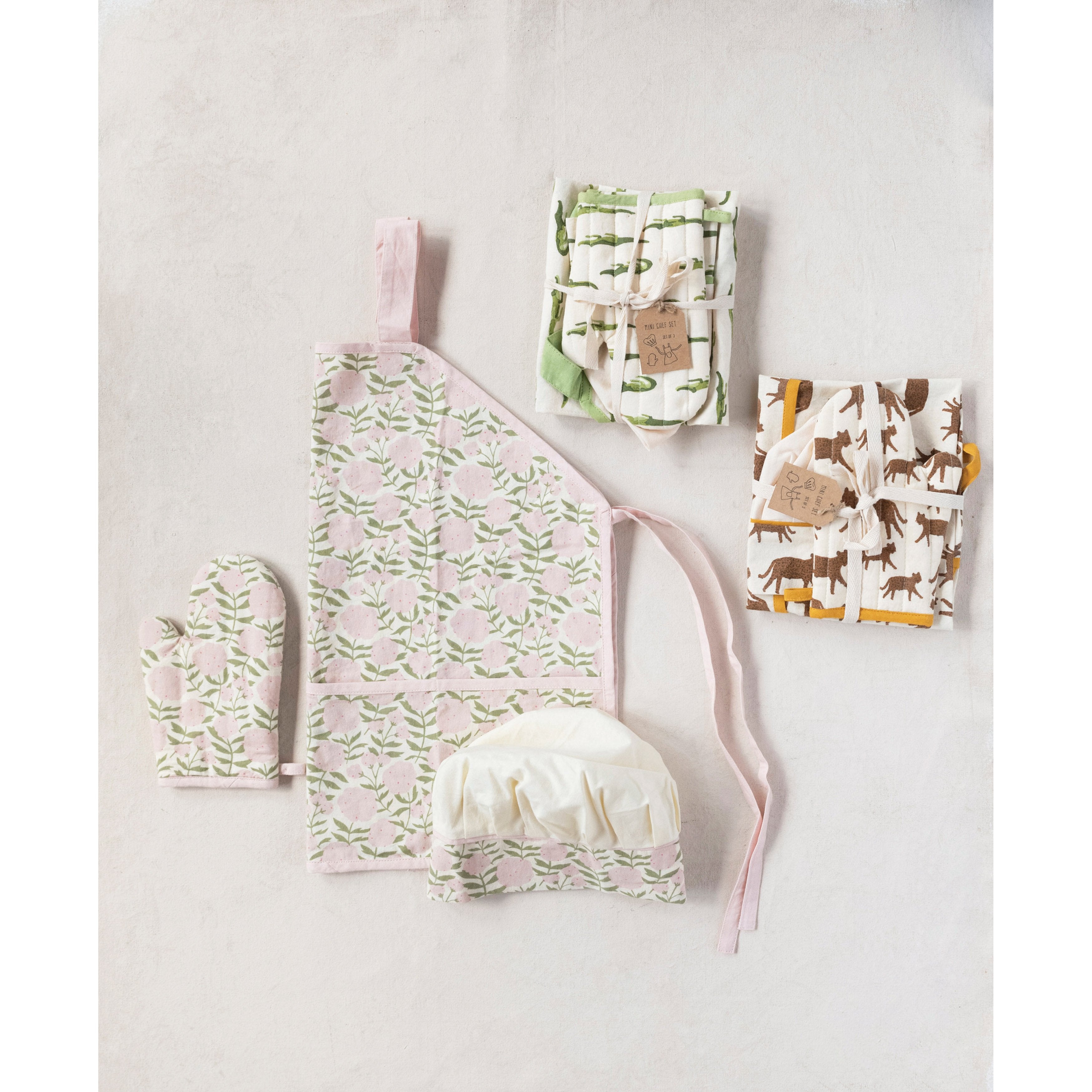 Children's Cotton Alligator Apron Set