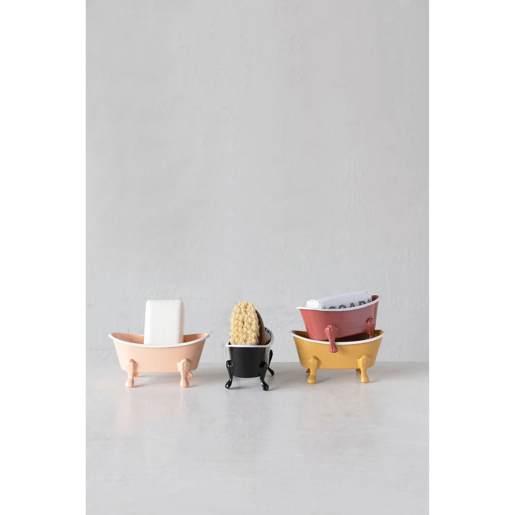Earth Tone Ceramic Soap Tub