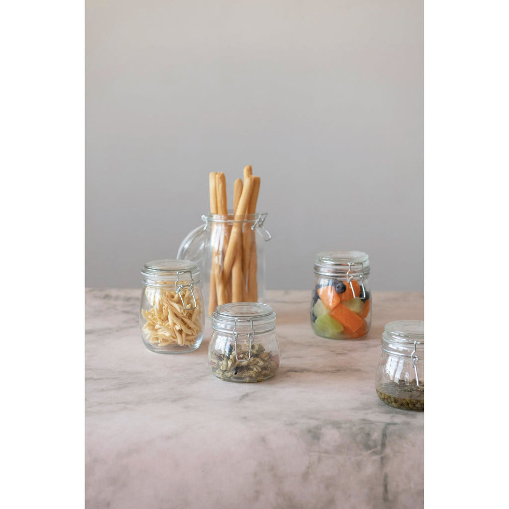 Large Glass Jar with Clamp Lid