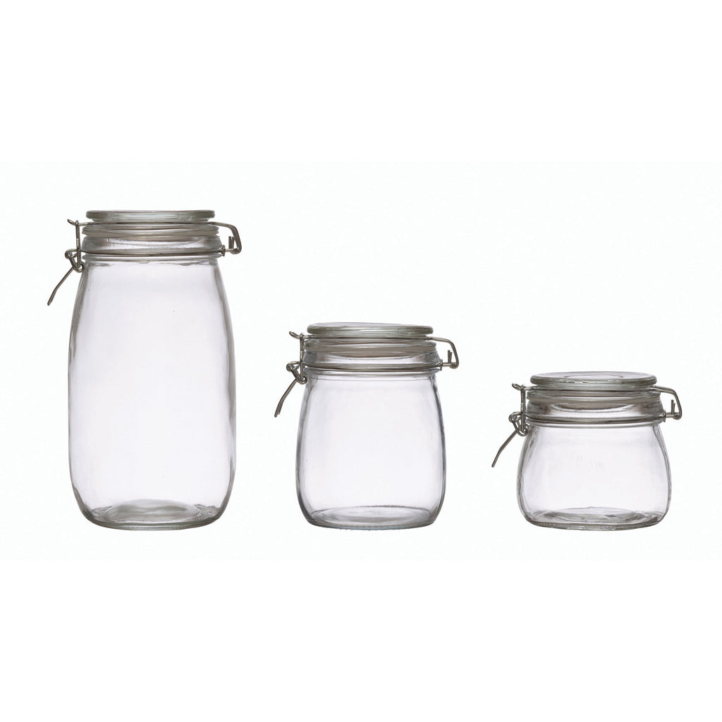 Large Glass Jar with Clamp Lid