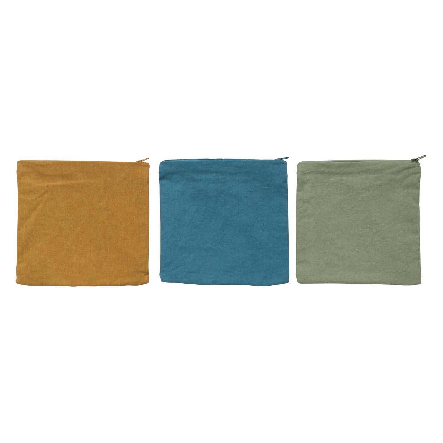 Textured Cotton Zip Pouch