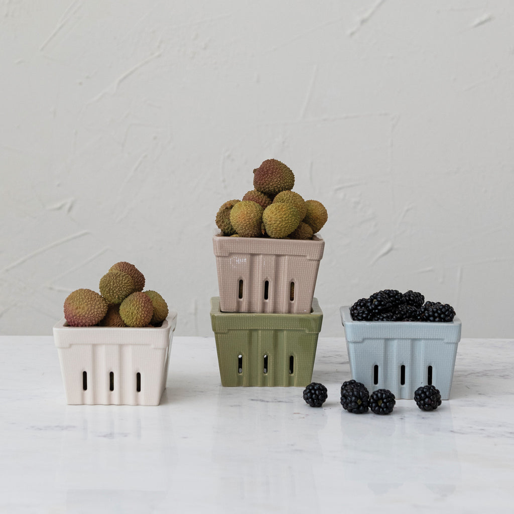 Ceramic Farmhouse Berry Basket