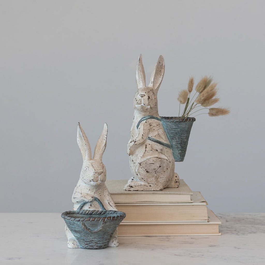 Whimsical Resin Rabbit Figurine