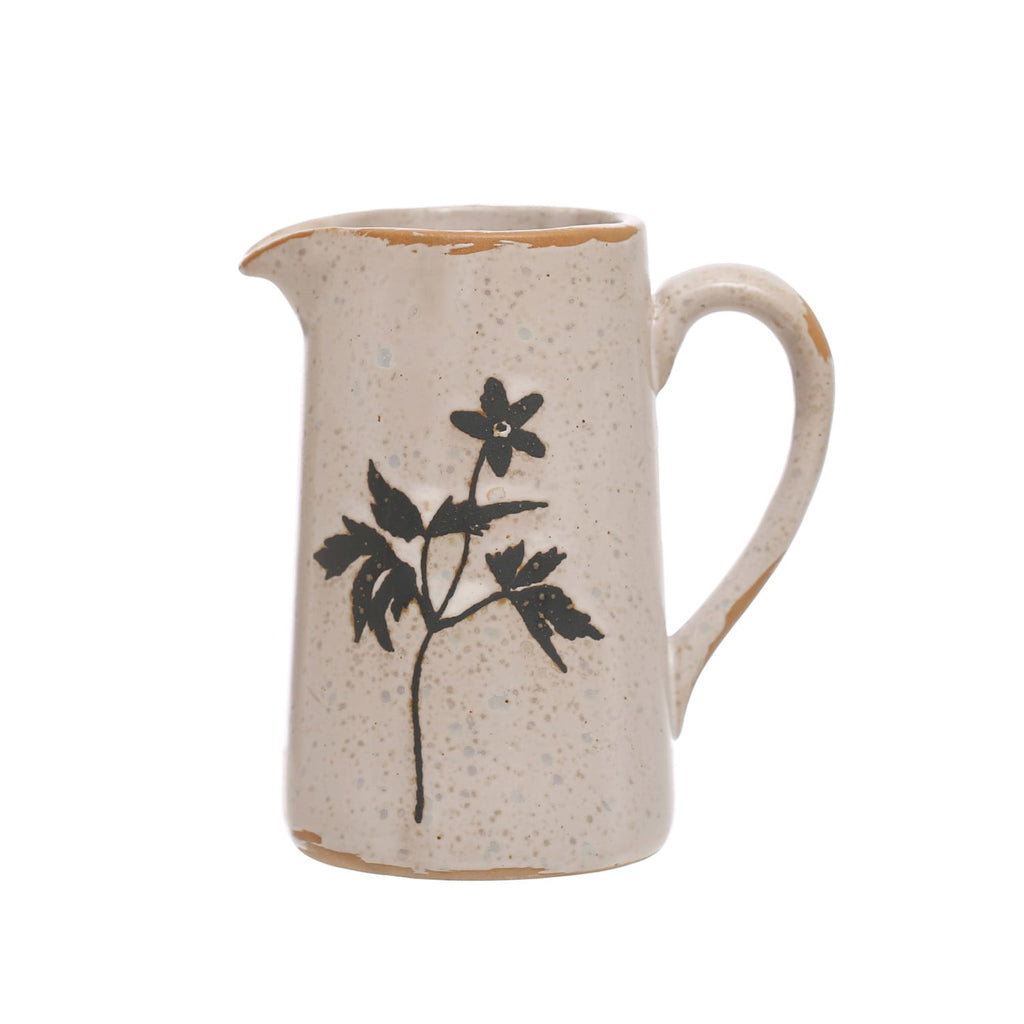 Reactive Glaze Stoneware Creamer Pitcher