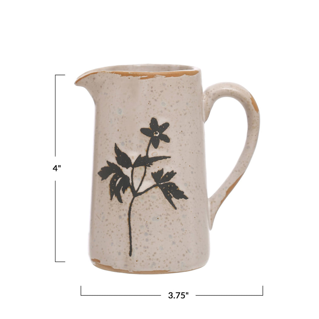 Reactive Glaze Stoneware Creamer Pitcher