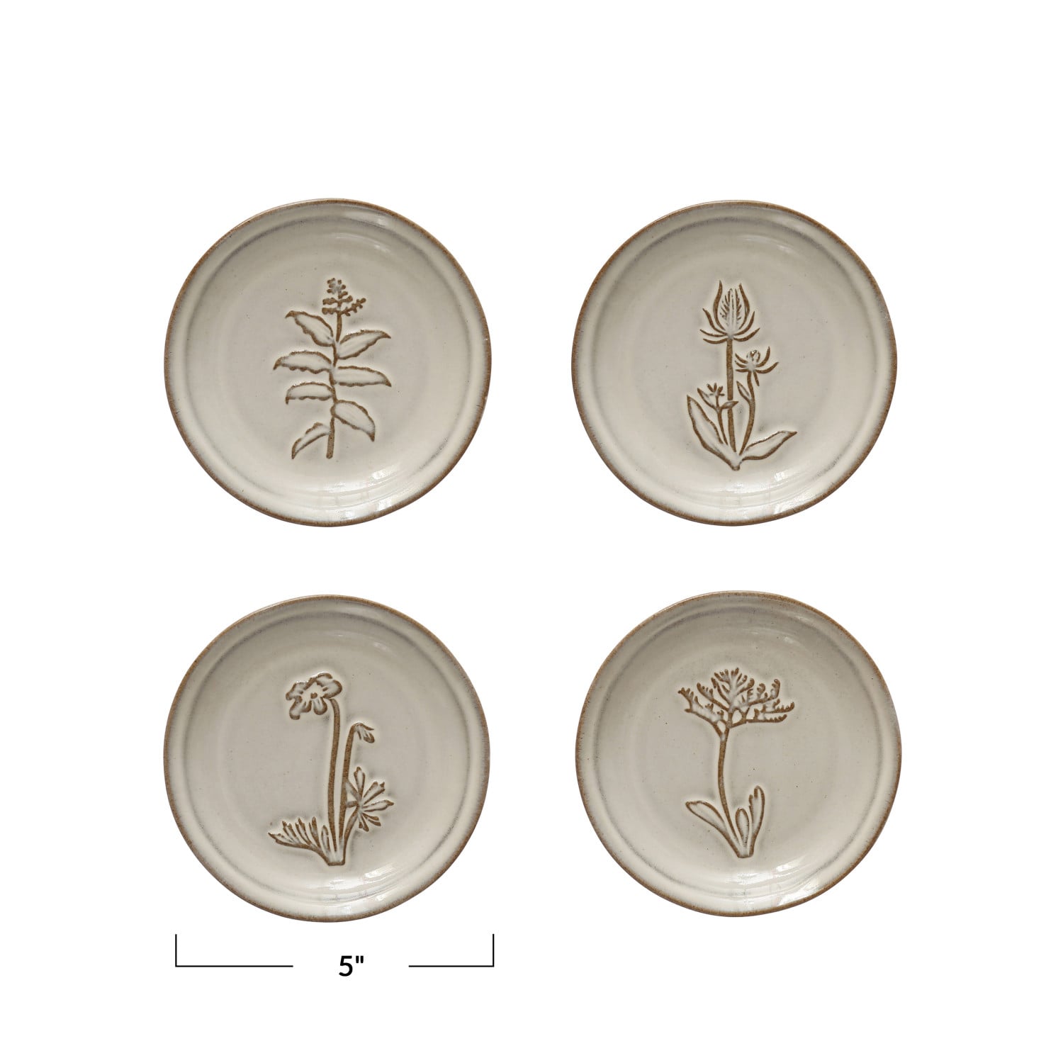 Petal-Shaped Ceramic Appetizer Dish
