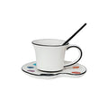 Hand-Painted Dolomite Tea Cup and Plate Set