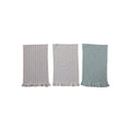 Striped Cotton Tea Towel with Ruffle Edge