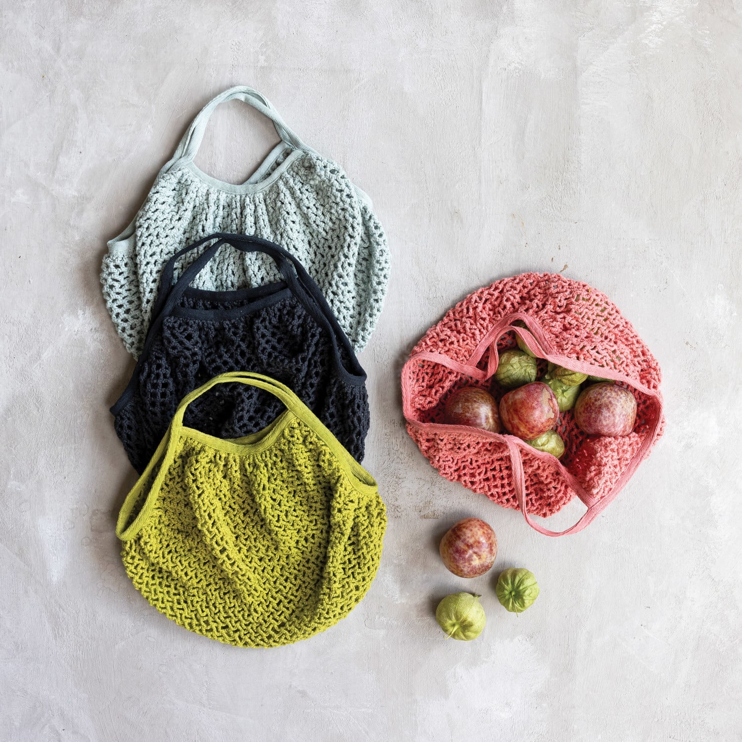 Hand-Crocheted Cotton Market Bag