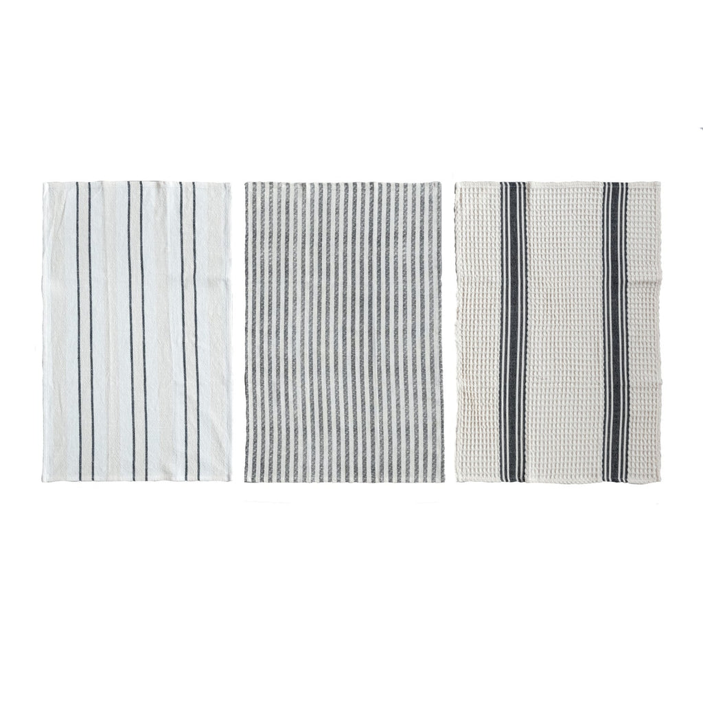 Woven Cotton Striped Tea Towel