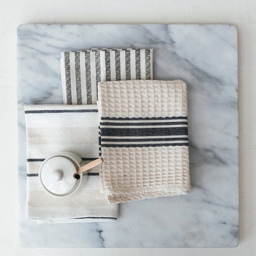 Woven Cotton Striped Tea Towel