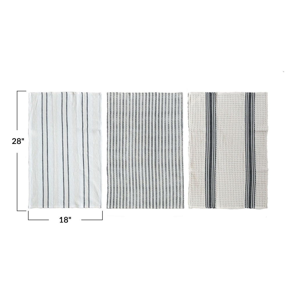 Woven Cotton Striped Tea Towel