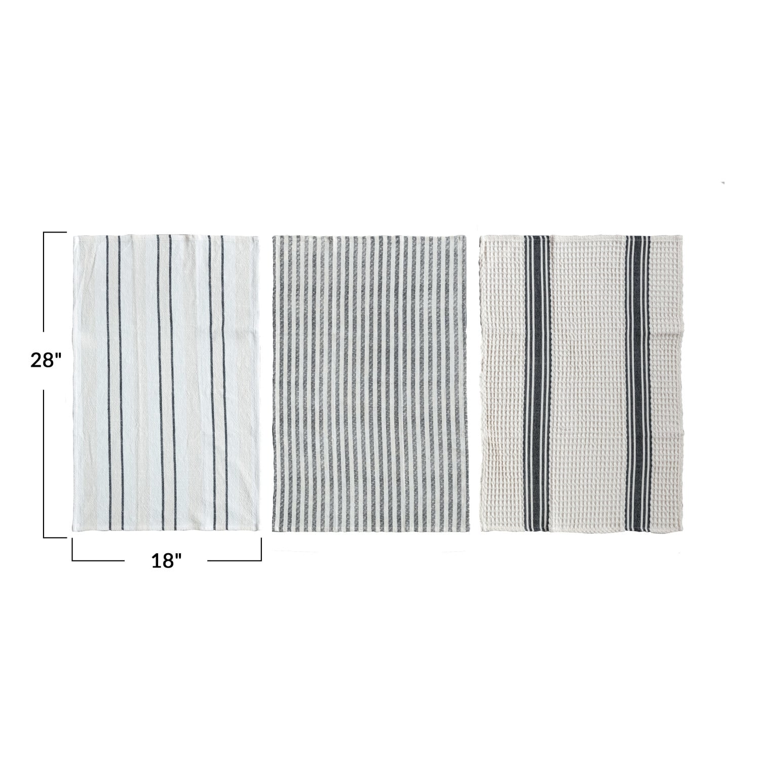Woven Cotton Striped Tea Towel
