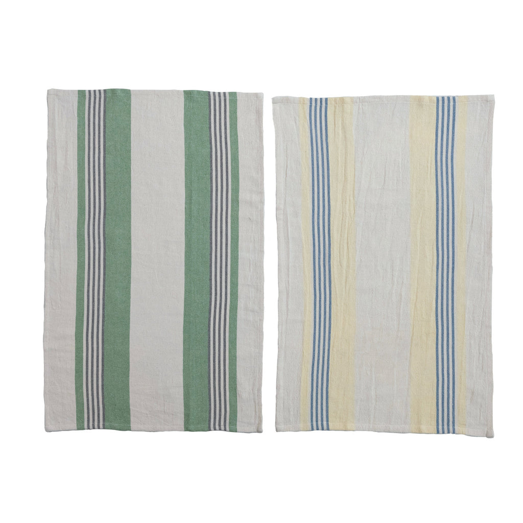 Cotton Tea Towel with Colorful Stripes