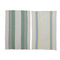 Cotton Tea Towel with Colorful Stripes