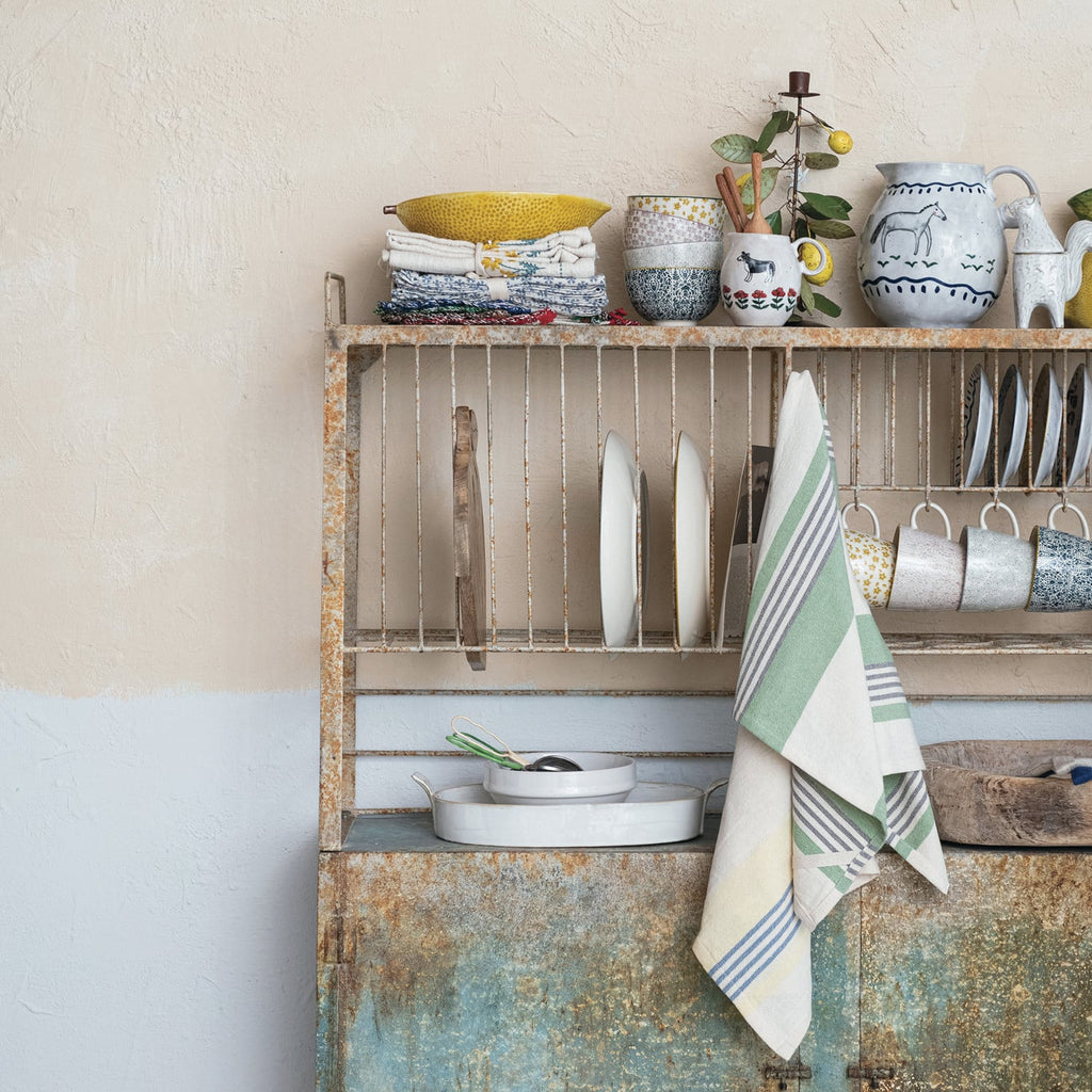 Cotton Tea Towel with Colorful Stripes