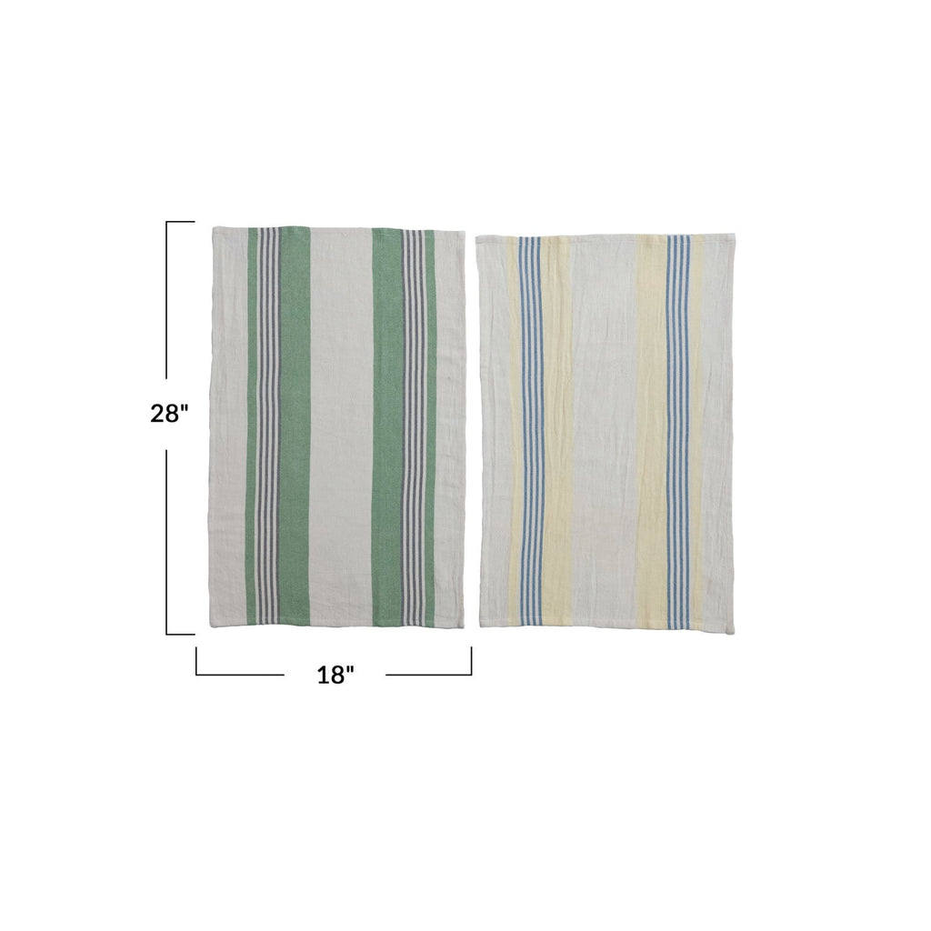 Cotton Tea Towel with Colorful Stripes