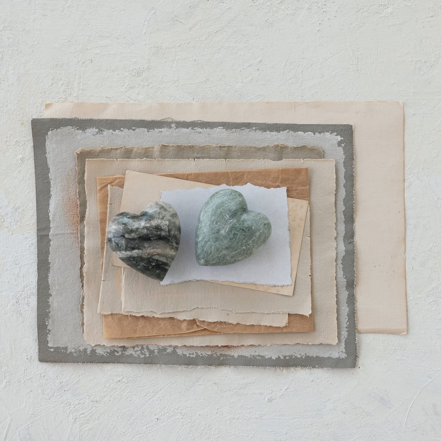Marble Heart Decorative Accent — Gray