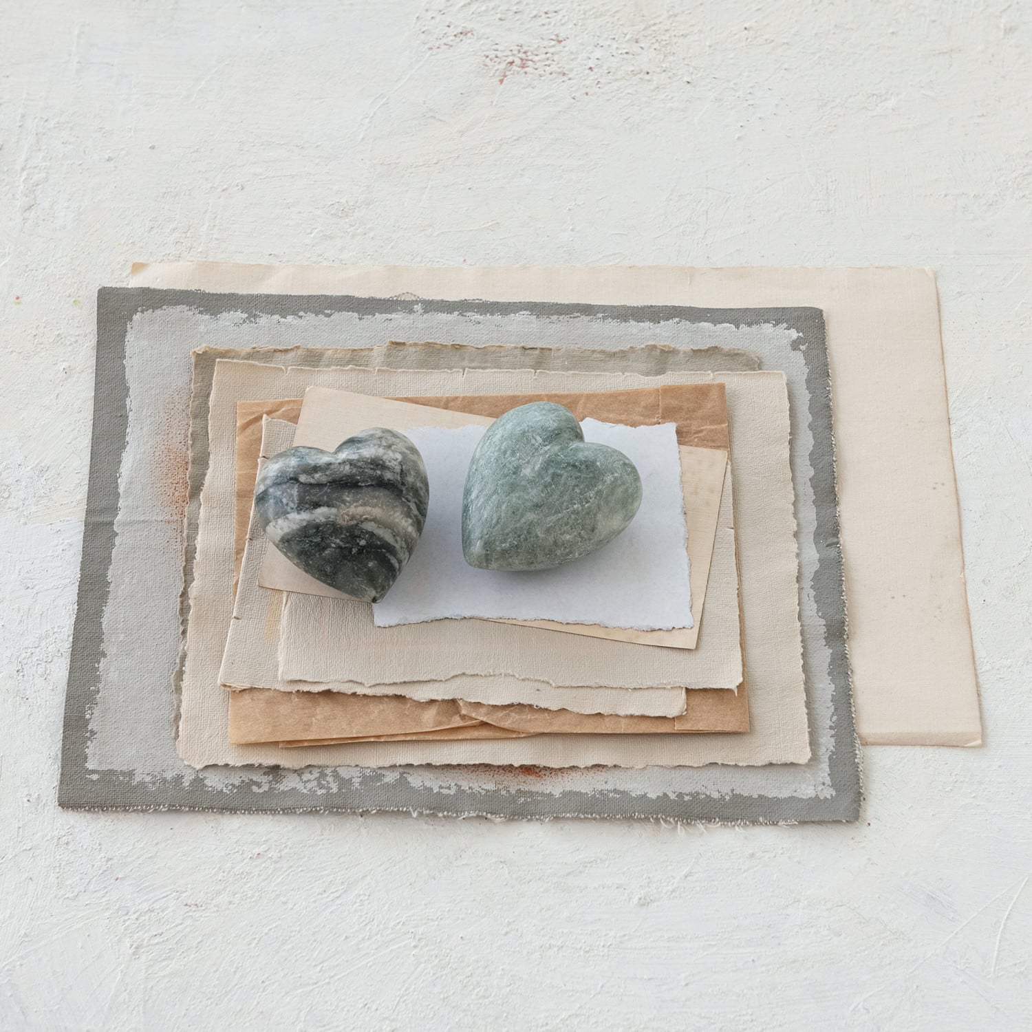 Marble Heart Decorative Accent — Gray