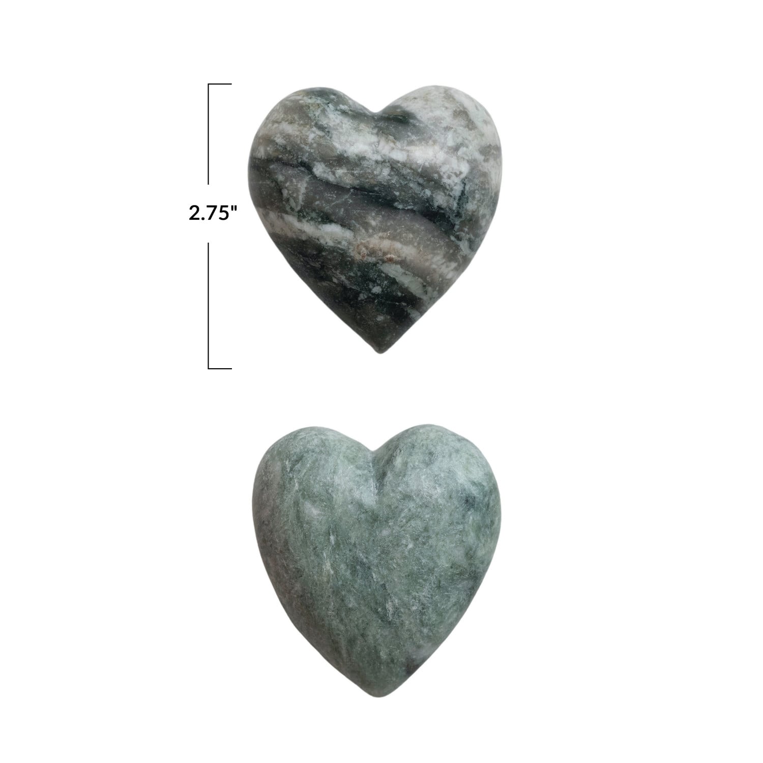 Marble Heart Decorative Accent — Gray