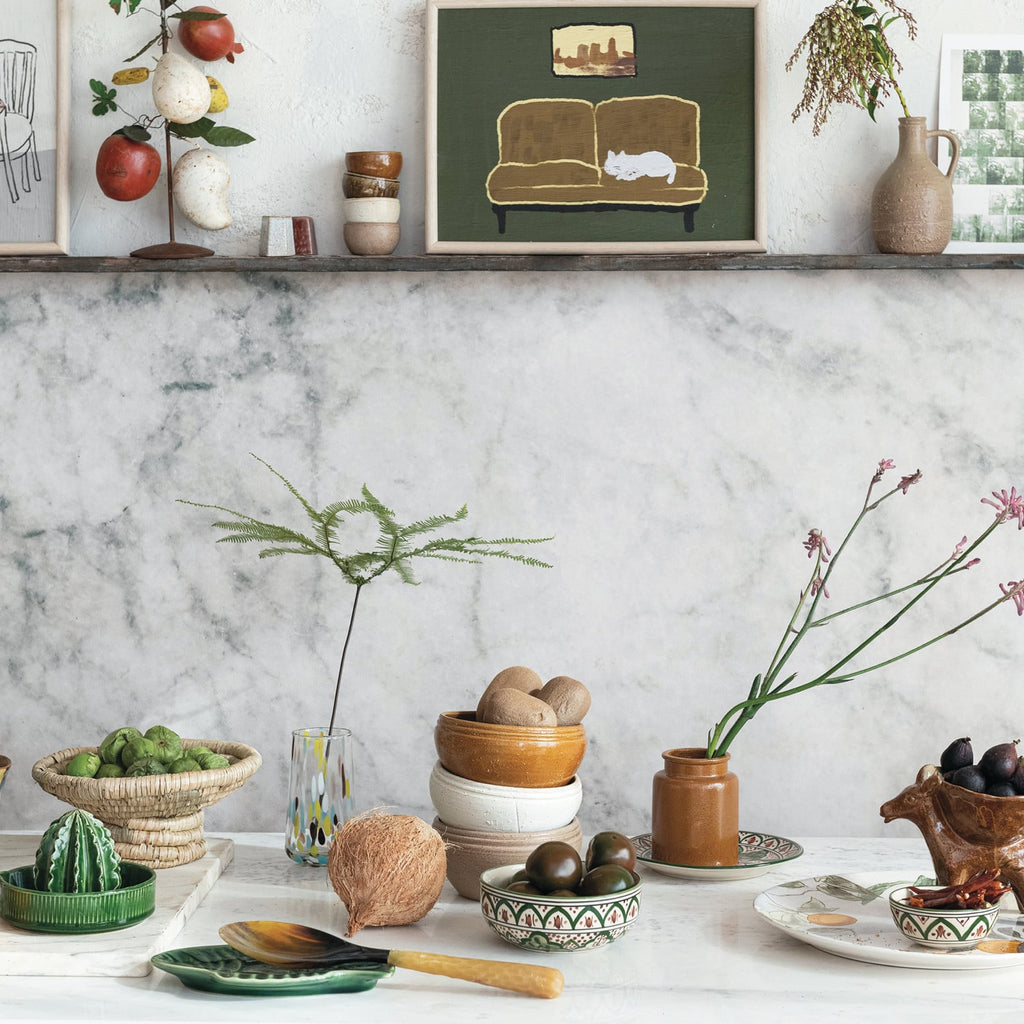 Textured Stoneware Storage Jar